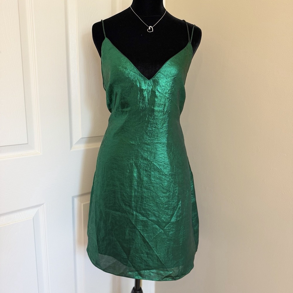 House Of Harlow 1960 X Revolve Ambrosia Mini Dress Green (L) Glam Party Club - Picture 1 of 5